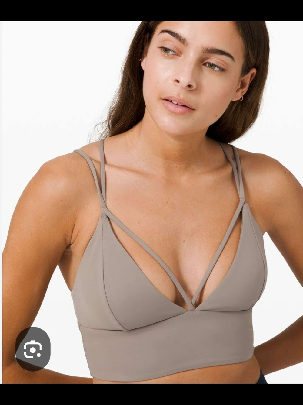 O lululemon athletica taupe strappy bralette Size 4